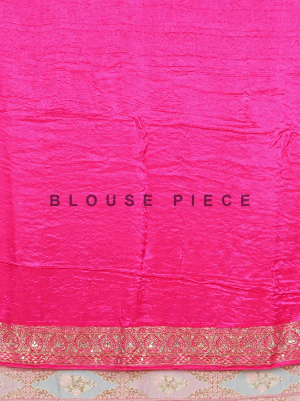 Rani color masru silk wedding wear saree