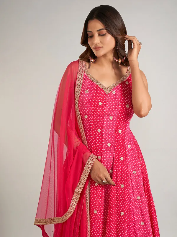 Rani color printed silk palazzo suit