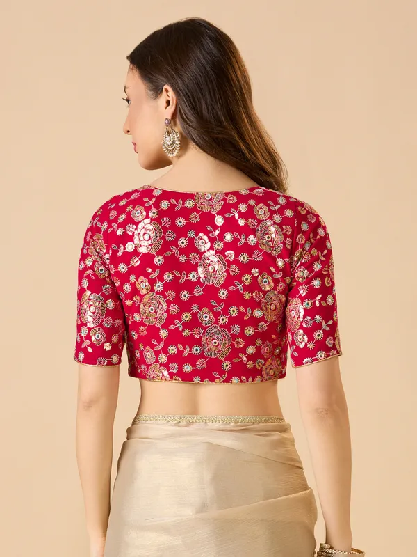 Rani georgette ready made blouse with embroidery work