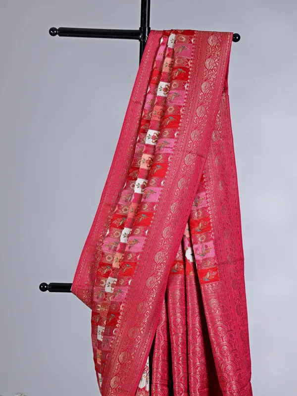 Rani modal silk festive wear saree