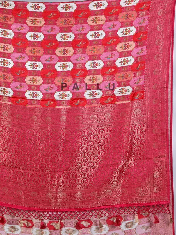 Rani modal silk festive wear saree