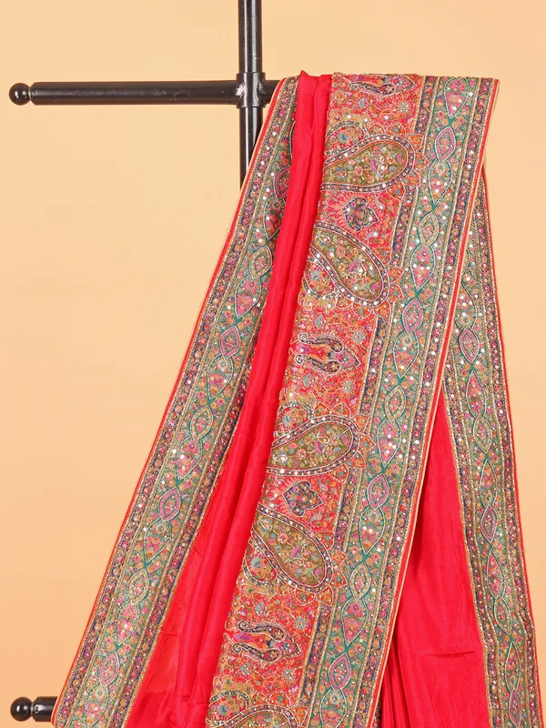 Rani pink dola silk saree for wedding wear