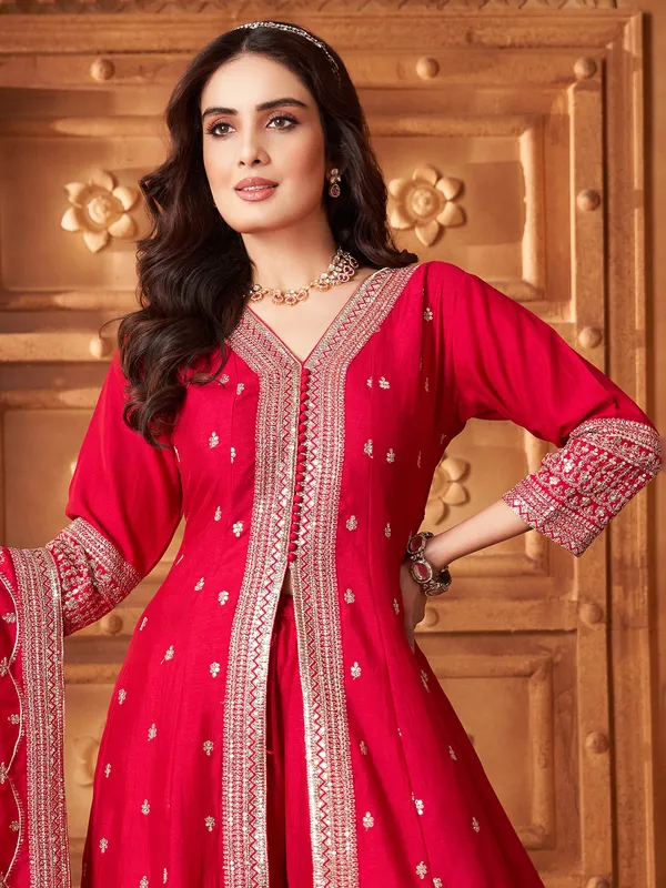 Rani pink palazzo suit in pakistani suit