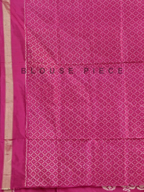 Rani pink patola silk saree for wedding wear