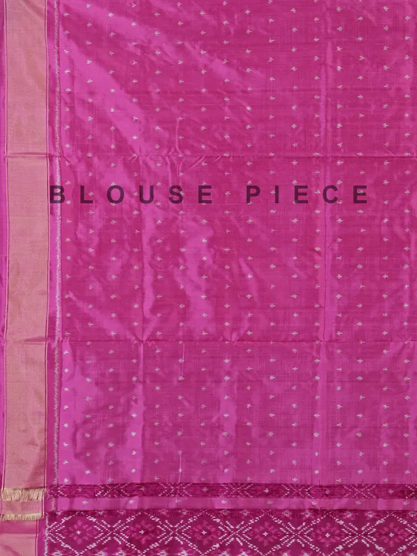 Rani pink patola silk saree with vibrant prints