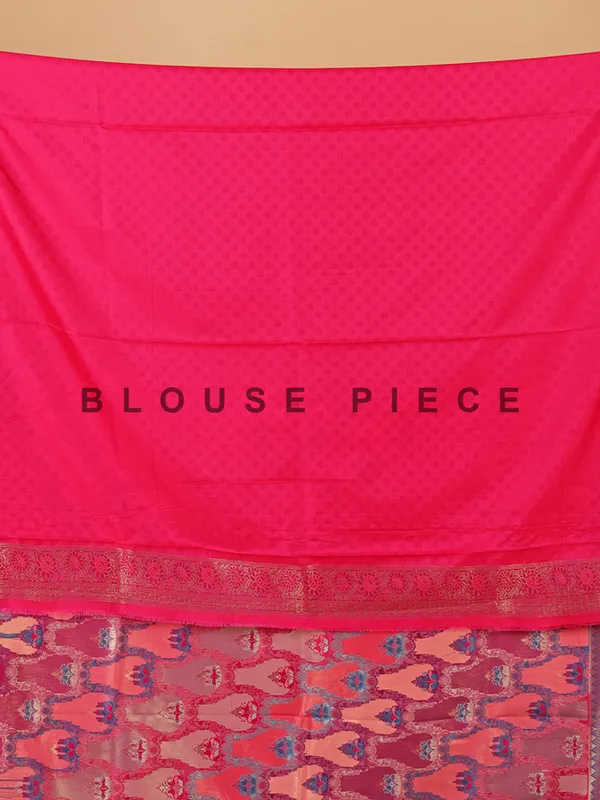 Rani pink silk saree for festive