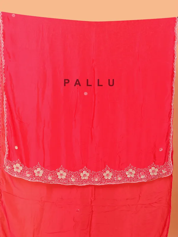 Rani pink tissue silk saree for wedding