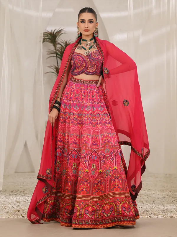 Rani printed lehenga choli