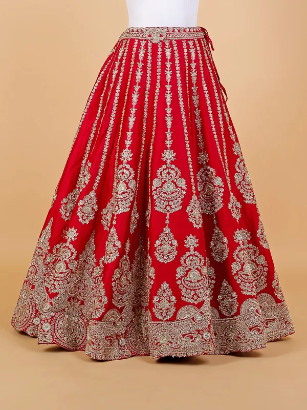 Rani raw silk bridal lehenga choli