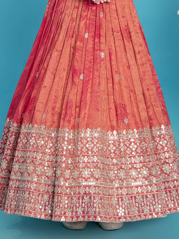 Rani silk anarkali with festive glow