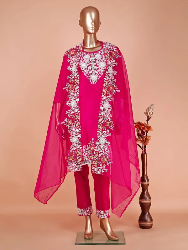 Rani silk embroidery salwar suit