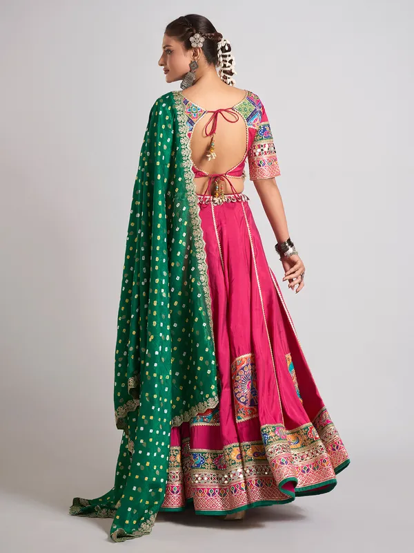 Rani silk navratri wear chaniya choli ensemble