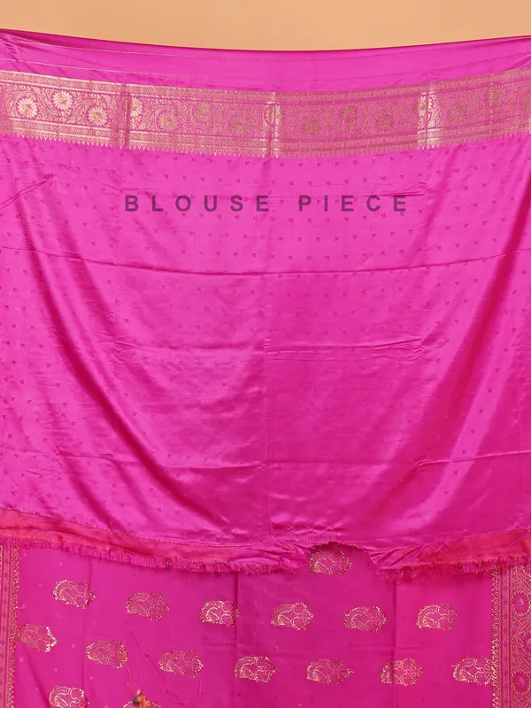 Rani zari weaving silk saree for women
