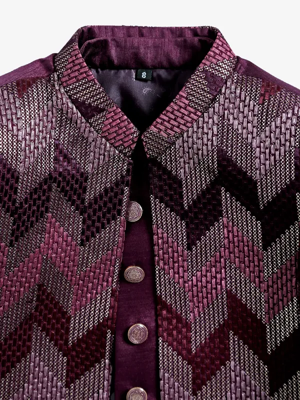 Raw silk wine indowestern