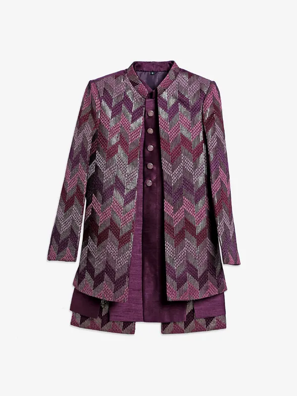 Raw silk wine indowestern
