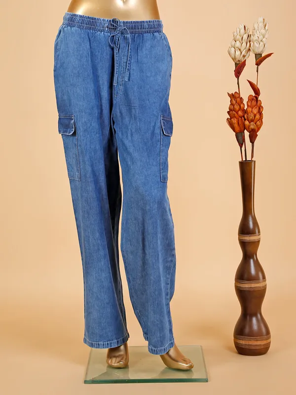 Recap blue denim co ord set