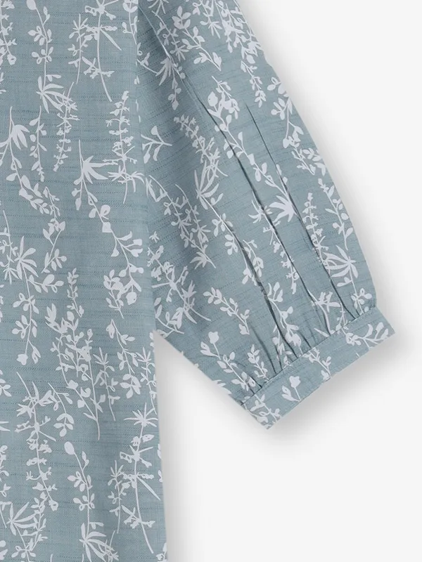 RECAP light blue printed cotton top