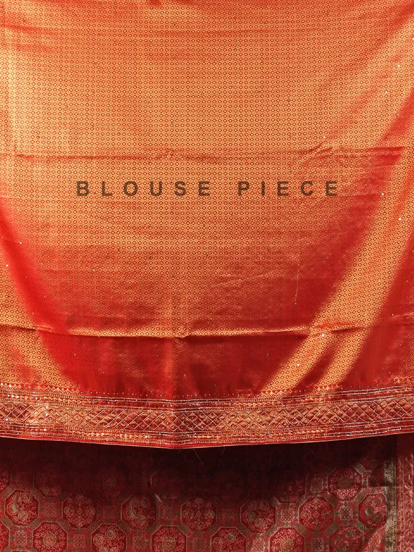 Red art kanjivaram silk saree for wedding