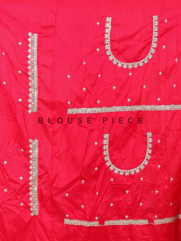 Red cotton silk bandhani print saree