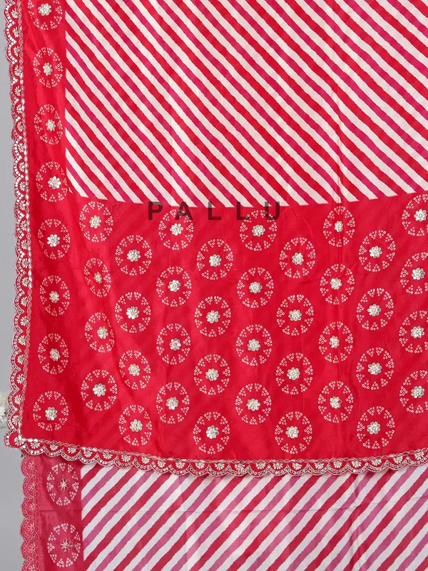Red patola silk saree for women wedding wear