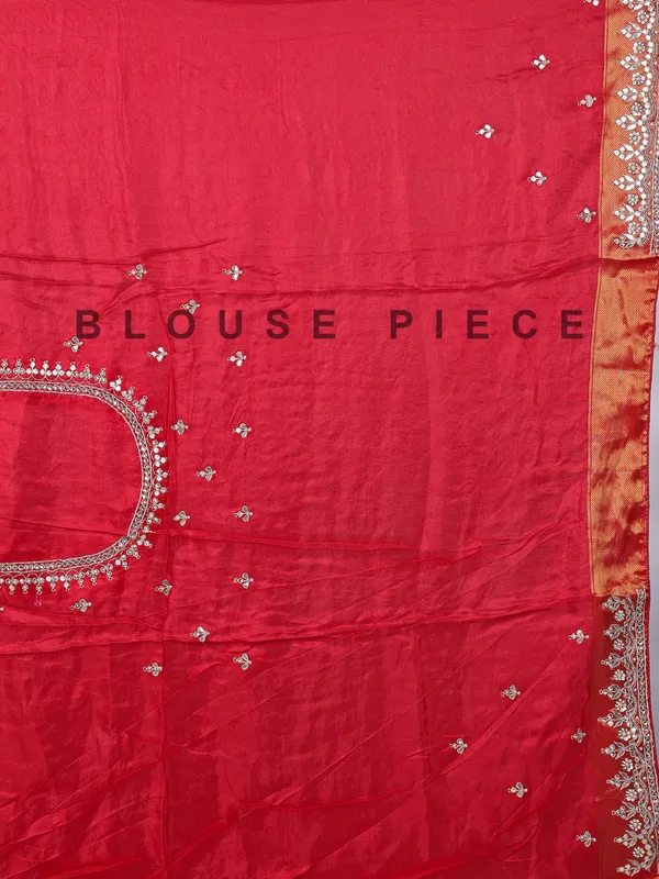 Red patola silk wedding wear saree for women