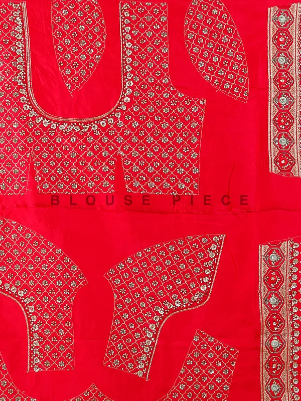Red rich embroidery unstitched lehenga choli