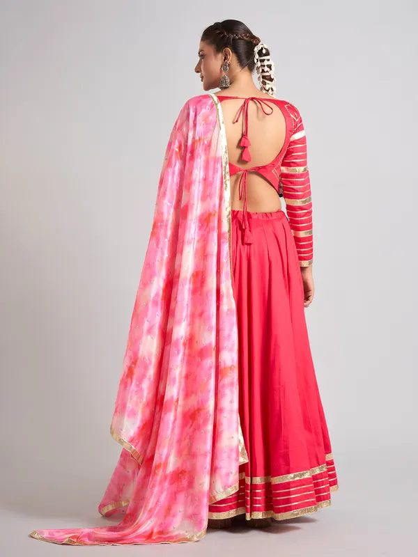 Red silk navratri wear chaniya choli