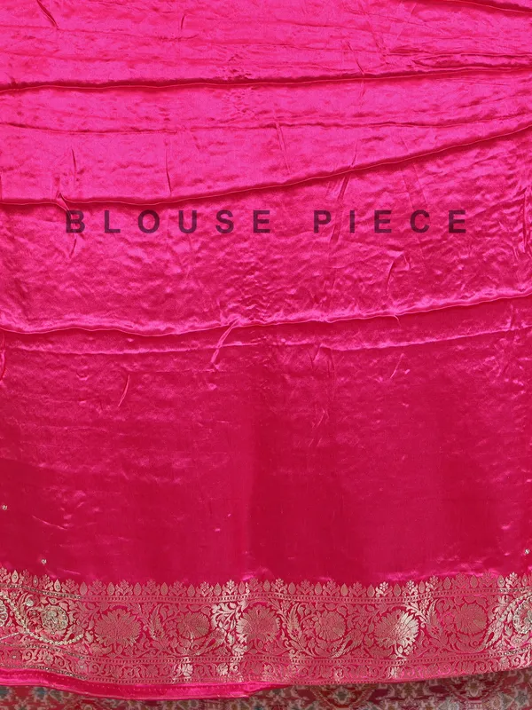 Red silk wedding wear saree with colorful motif