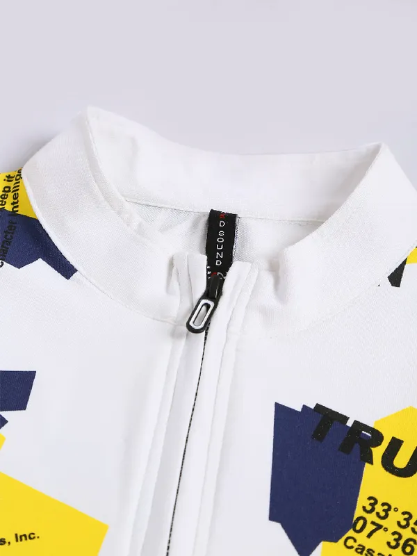 Red Sound cotton white and yellow t shirt