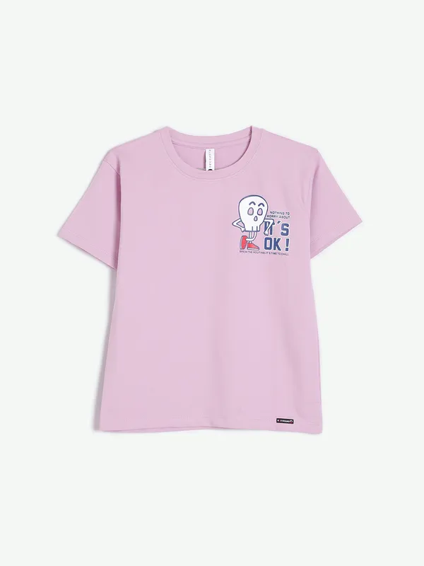 Red Sound mauve pink cotton t shirt
