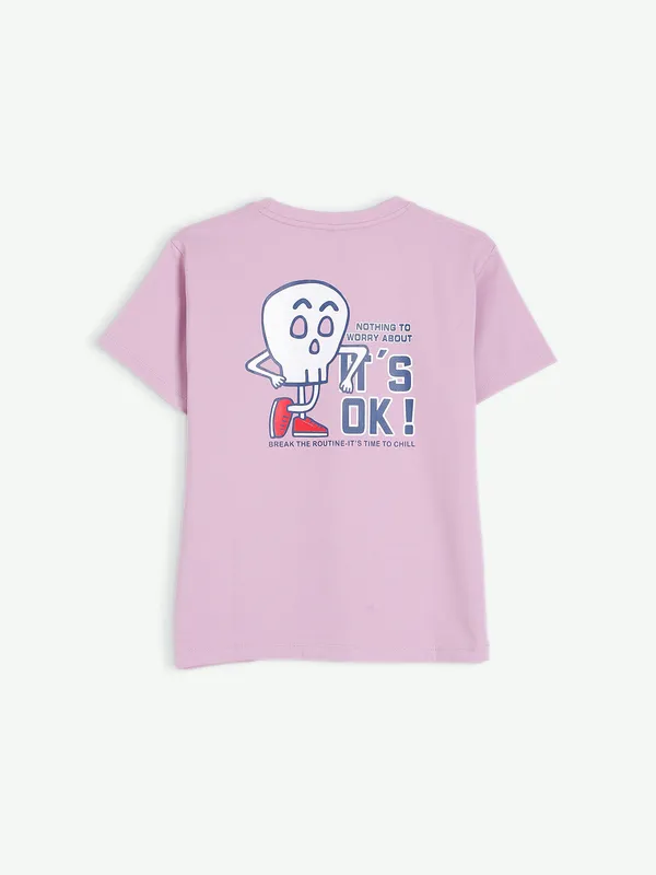 Red Sound mauve pink cotton t shirt