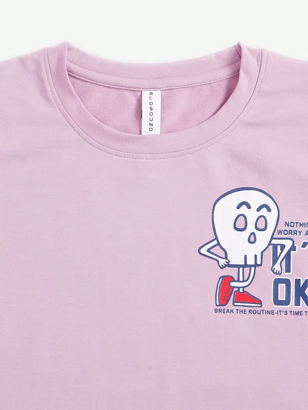 Red Sound mauve pink cotton t shirt