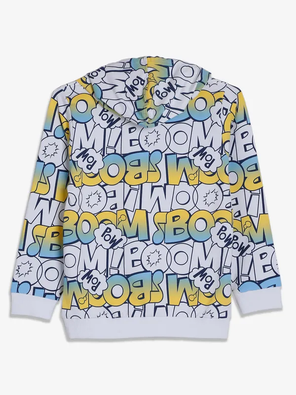 Red Sound white and yellow hooded t shirt