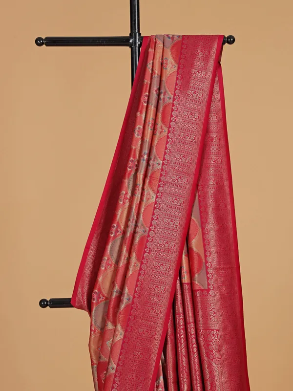 Red stunning wedding wear silk saree