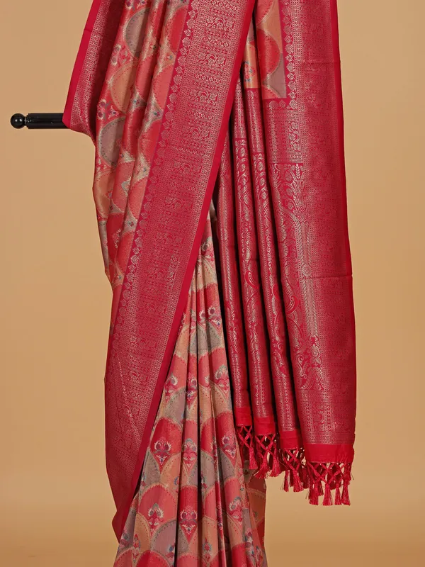 Red stunning wedding wear silk saree