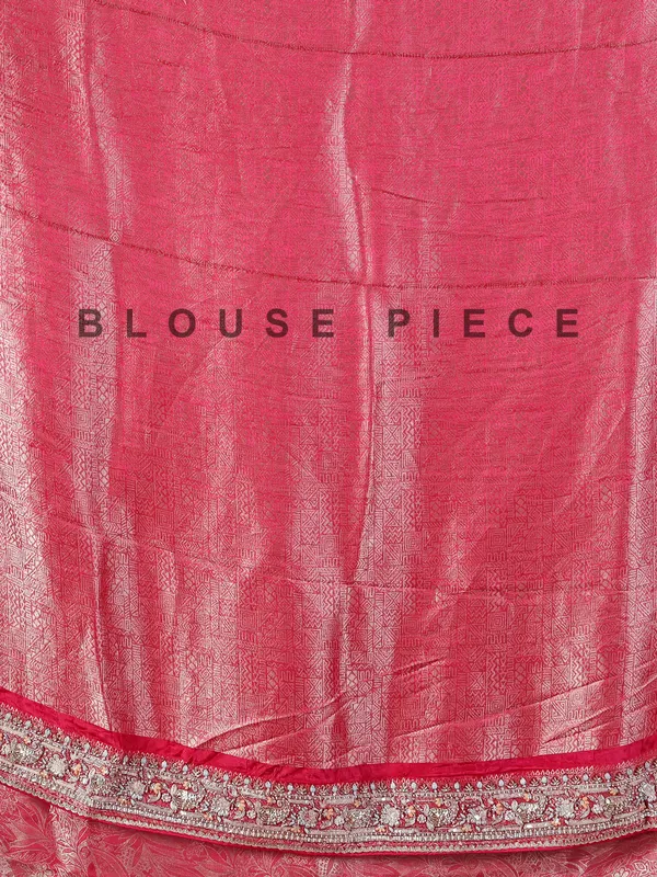 Red tissue silk wedding wear saree