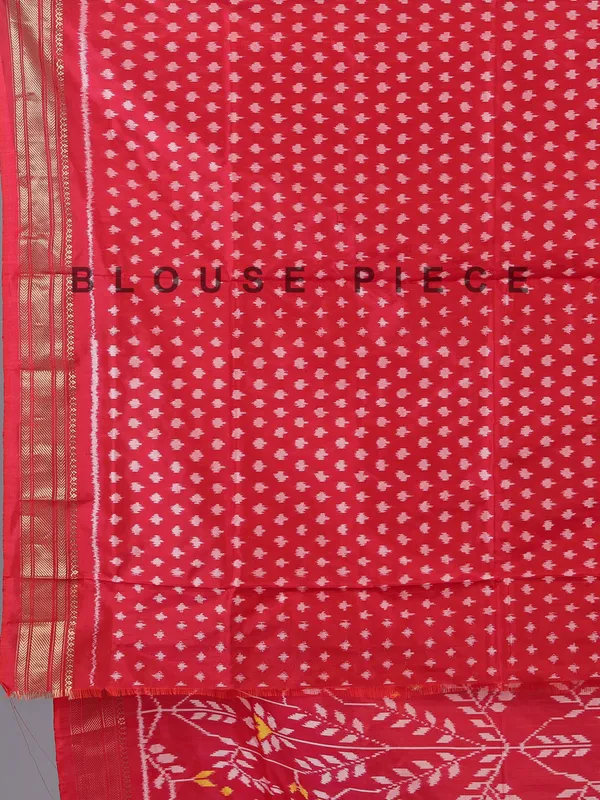 Red zari weaving patola silk saree for wedding