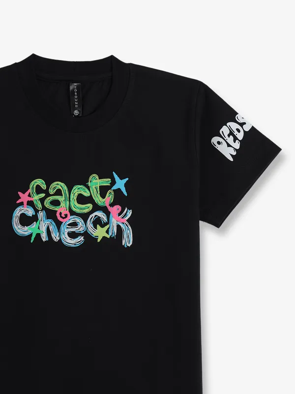 REDSOUND cotton black t-shirt