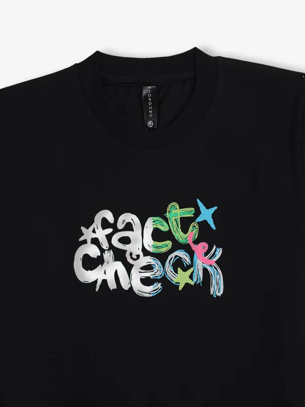 REDSOUND cotton black t-shirt