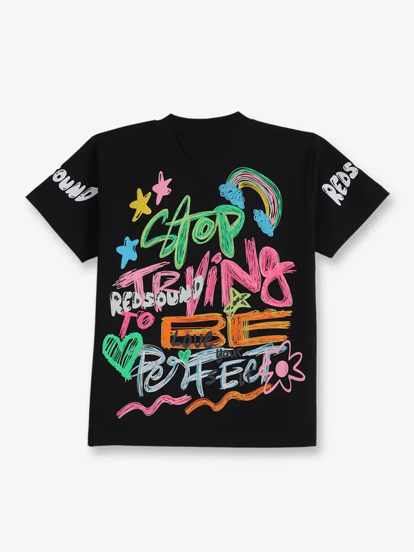 REDSOUND cotton black t-shirt