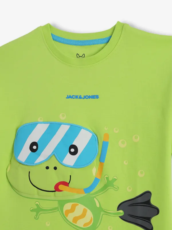 REDSOUND green cotton t-shirt for boys