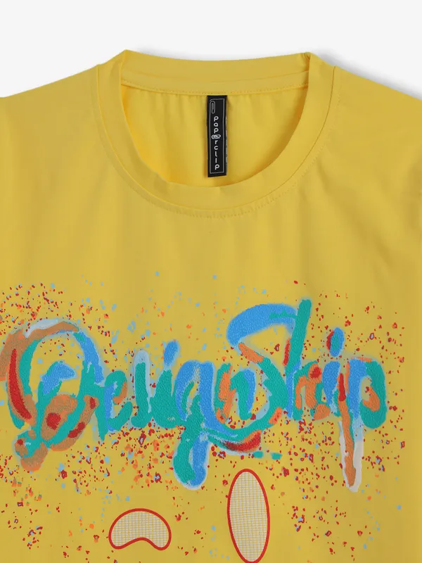 REDSOUND yellow cotton t-shirt