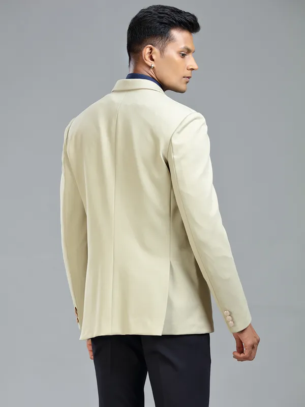 Refined fawn blazer in terry rayon for men