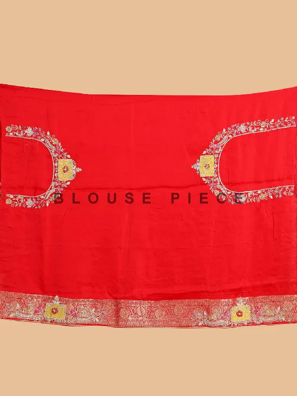 Regal maroon silk sari with bandhej print