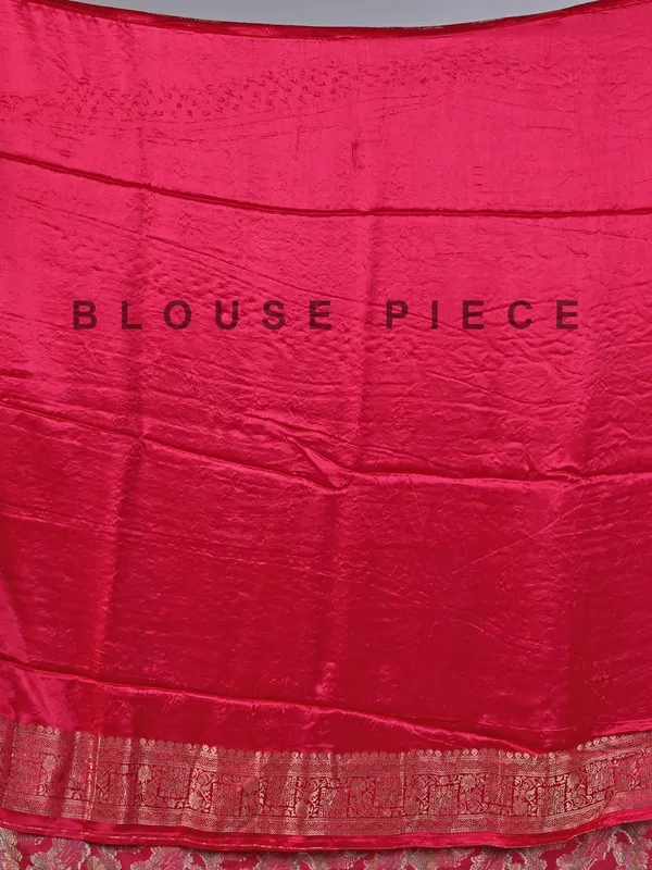 Regal red masru silk saree with zari weaving