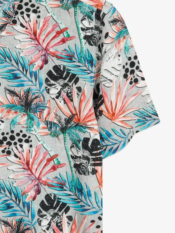 Relay light grey printed shirt