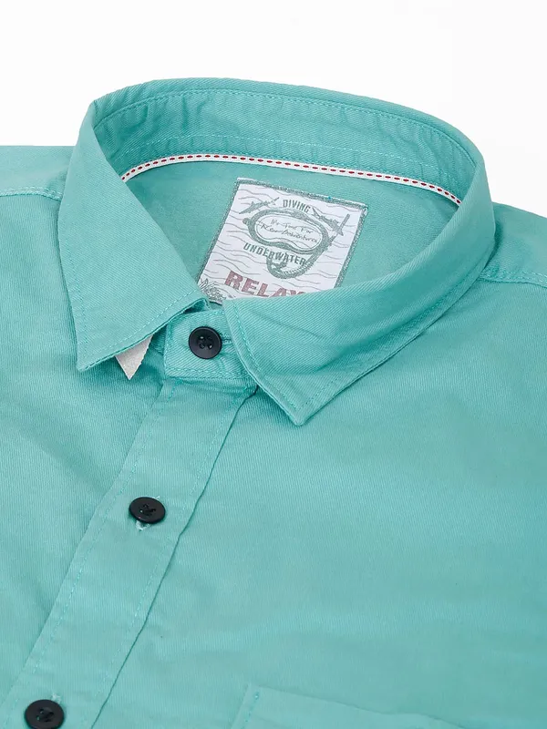 Relay pastle green cotton shirt