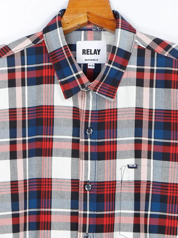 Relay red and white shirt