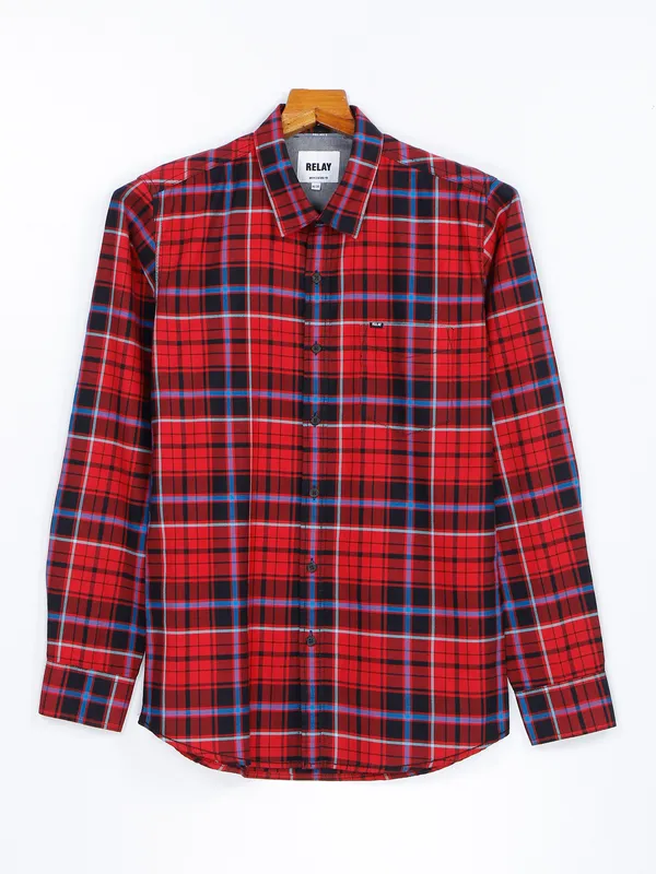 Relay red checks shirt