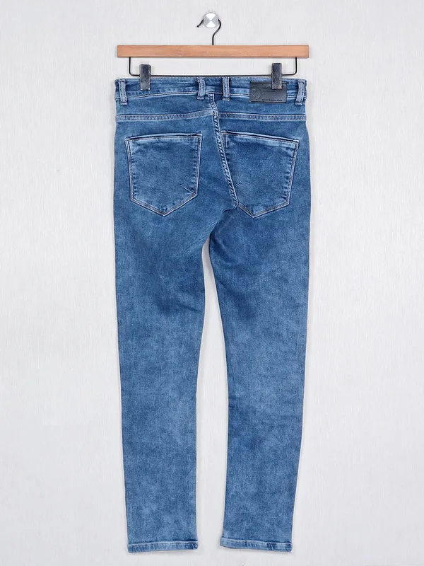 Rex Straut denim light blue jeans for men